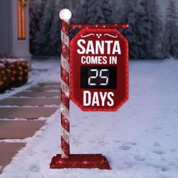 Member's Mark 5' Pre-Lit Santa Countdown Sign $99.99