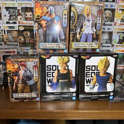 One Piece And Dragon Ball Z Statues 