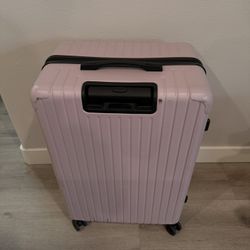 Purple suitcase, 26H x 18W