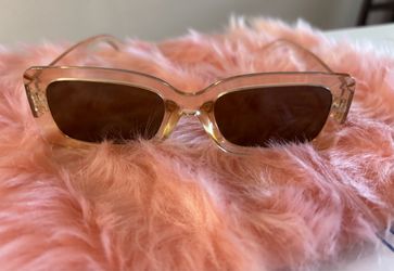 Clear Pink Sunglasses Dark Tint BRAND NEW