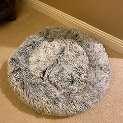 Barkbox Dog Bed, 2-in-1 Memory Foam Donut Cuddler Dog and Cat Bed, Calming Orthopedic Joint Relief Fur Crate Lounger for Pets, Machine Washable + Remo