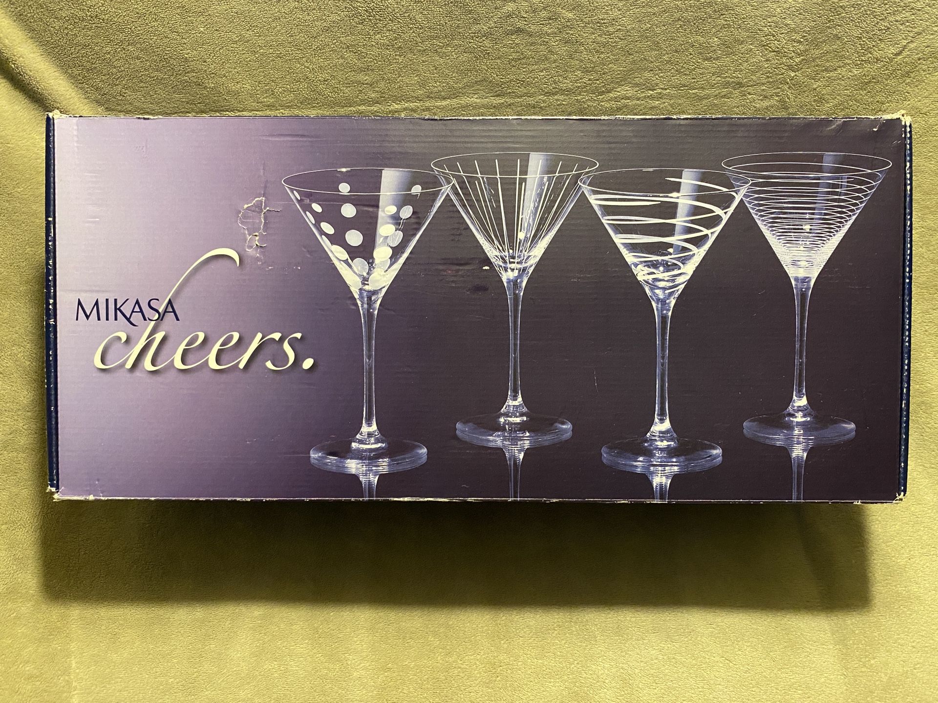 Mikasa Cheers Martini Glasses, Set of 4, 10oz.