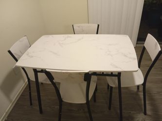 White dining table