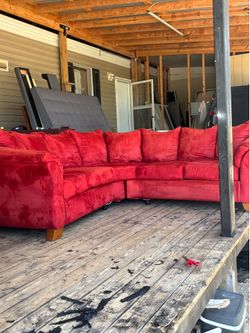 Red sectional, Couches