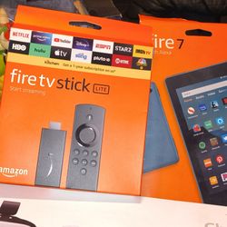 Fire Stick Light And Fire 7 Amazon Tablet 