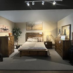 Brown 4PC Queen Bedroom Set