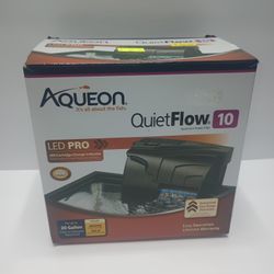 Aqueon Quiet Flow 10 Aquarium Fish Tank  Power Water Filter  Led Pro Good For Up To 20 Gallons 