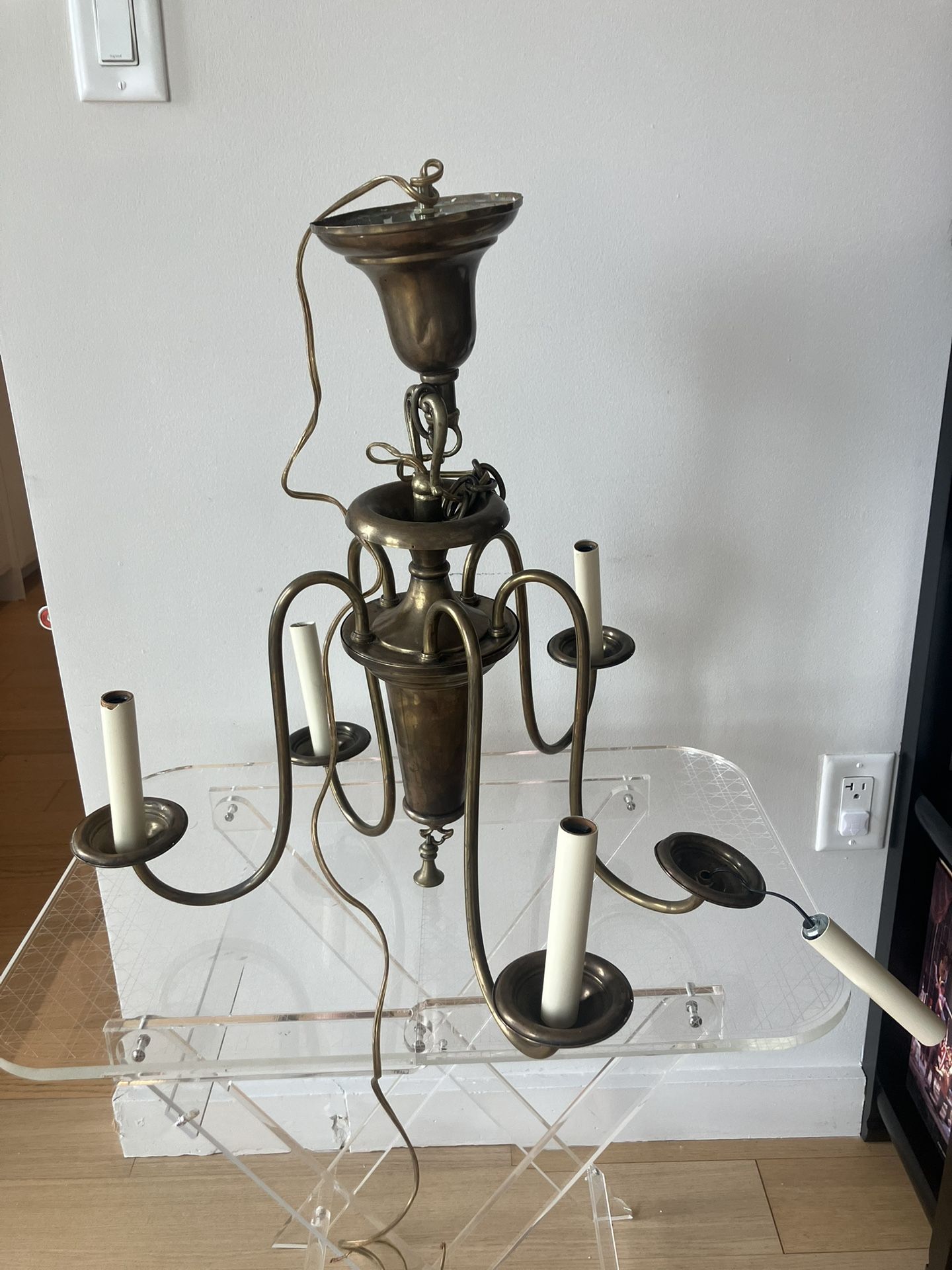 Antique Brass Chandelier Small Scale