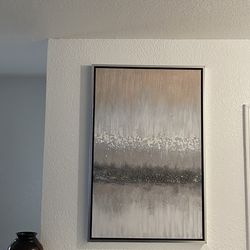 Beautiful Abstract Glitter Embelished Canvas Home Accent Modern (22.5in x 34in)