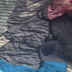 Lot Of 7 Shirts, Size Medium- 4 Tshirts 3 Tank Tops Staple Pieces 