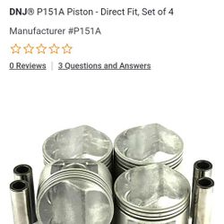 $30 DNJ Pistons Set Of 4