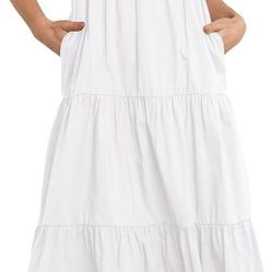 (New) S White Midi Dress