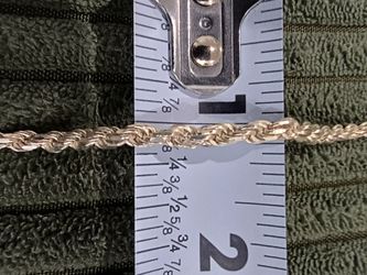 Italian made "24 3MM Stirling Silver Rope