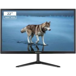 Computer Monitor, 22 Inch PC Monitor HD 1600x1050, Gaming Monitor with HDMI & VGA Interface, 5ms, 75Hz, Brightness 250 cd/m², Computer Screen for Lapt