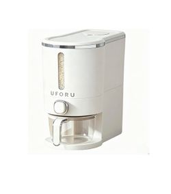 UFORU Rice Dispenser 13 LB,Airtight Storage Container With Measuring Cup White Rice Holder,Sealed Design Helps Protect Rice,Cereal,Beans and Dry Foods