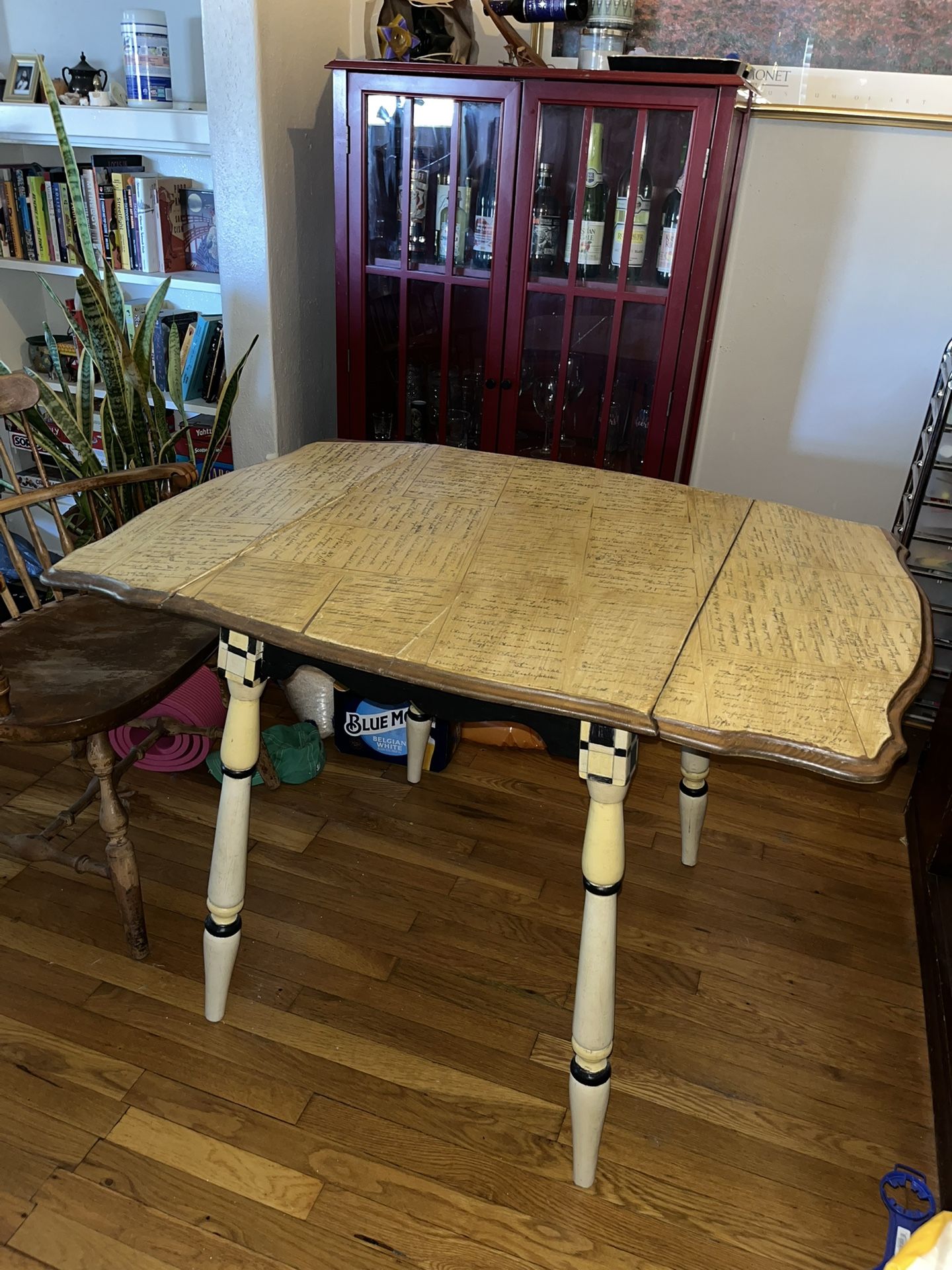 dining table with fold outs