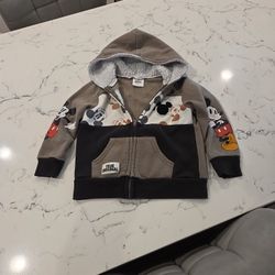 DISNEY MICKEY MOUSE HOODED ZIP UP JACKET SZ 4T  SEE DESCRIPTION 