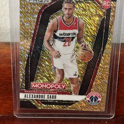 Alexandre Sarr 2024-25 Prizm Monopoly Gold Shimmer Rookie #70/500