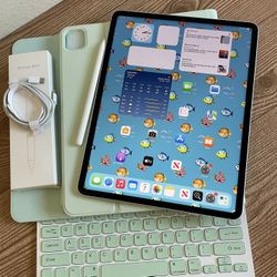 iPad Pro 12.9” (2020 model) 4th Generation 128GB with  keyboard case and pen & Accessories 