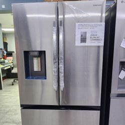 SAMSUNG 4 DOOR REFRIGERATOR FINGER PRINT RESISTENT WITH 1 YEAR WARRANTY/1 AÑO DE GARANTIA POR ESCRITO 
