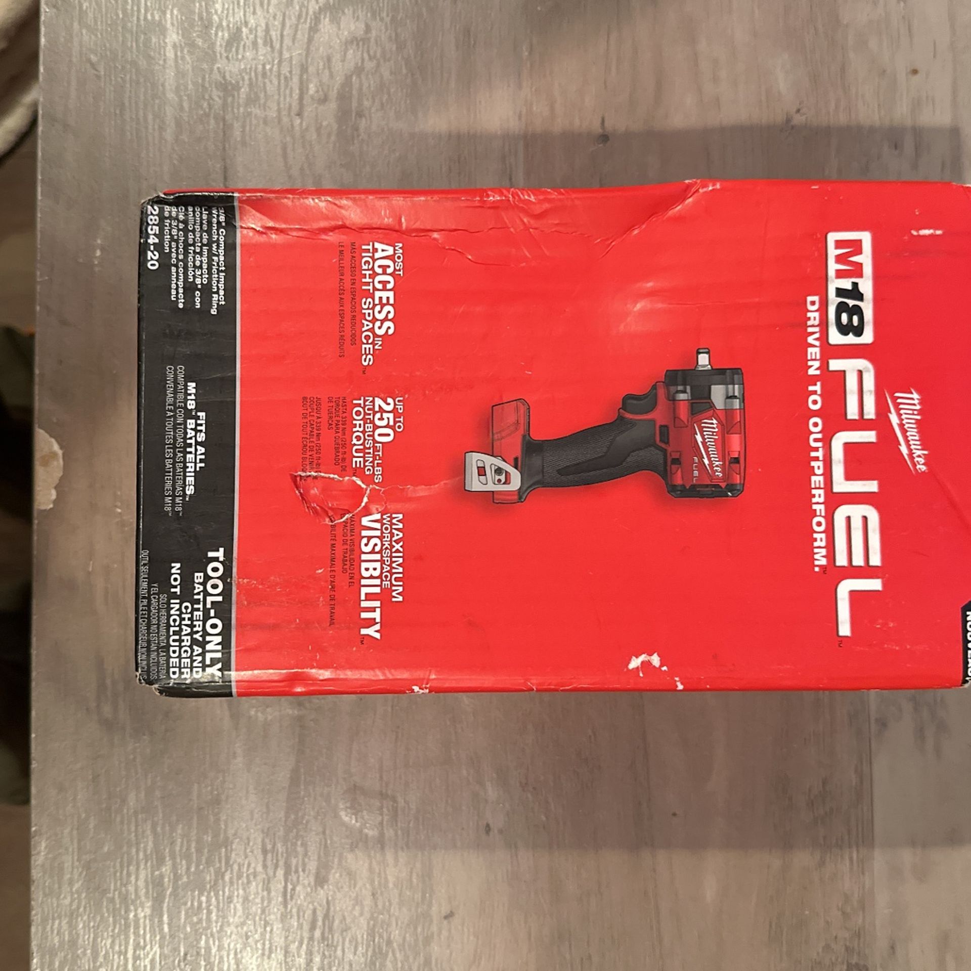 Milwaukee 2854-20 3/8” Compact Impact Wrench With Friction Ring