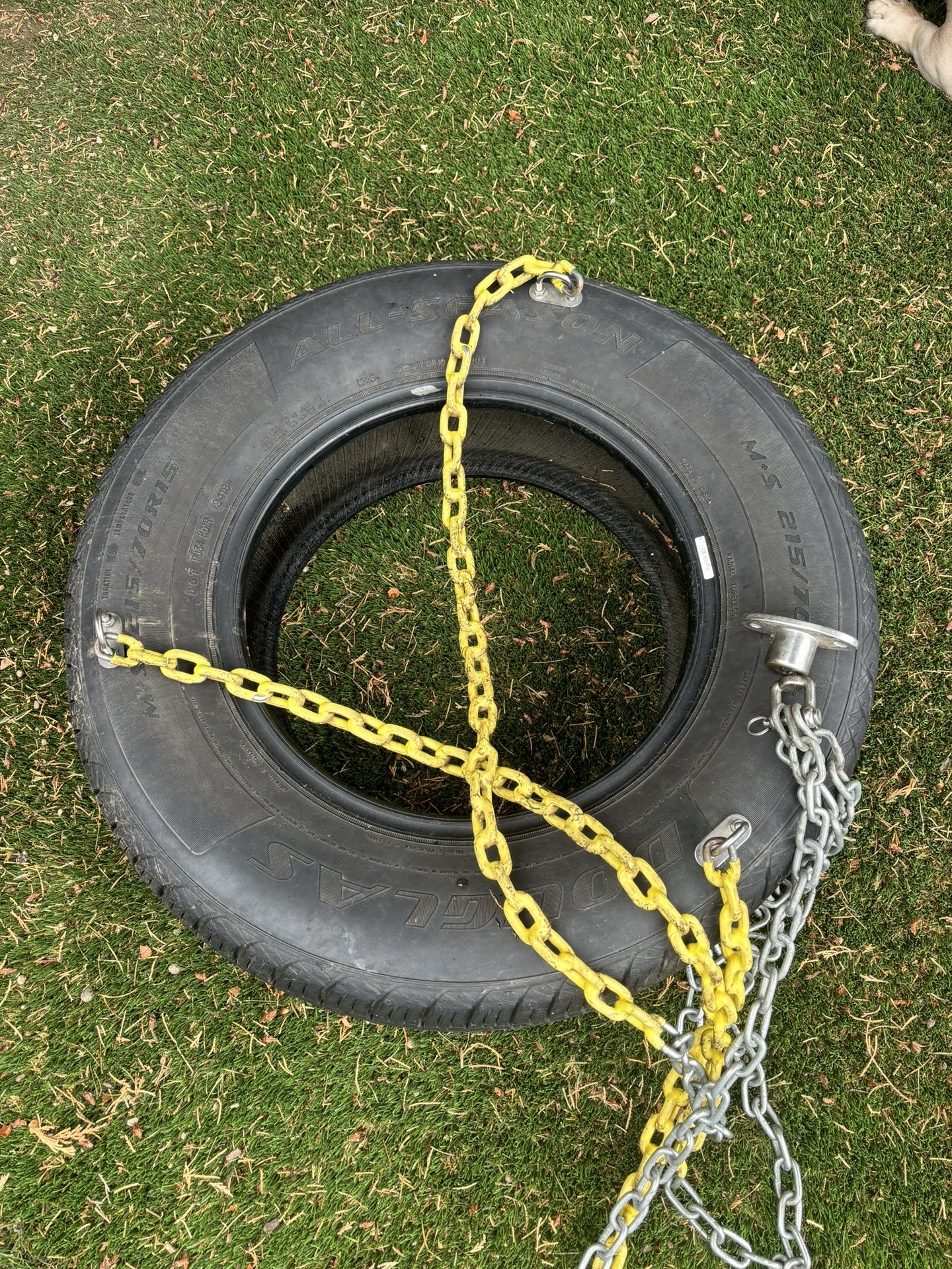 Tire Swing With Swivel Bracket.