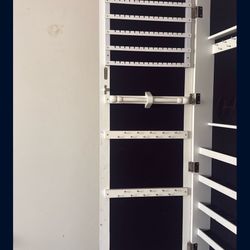 White Jewelry Cabinet Mirror 