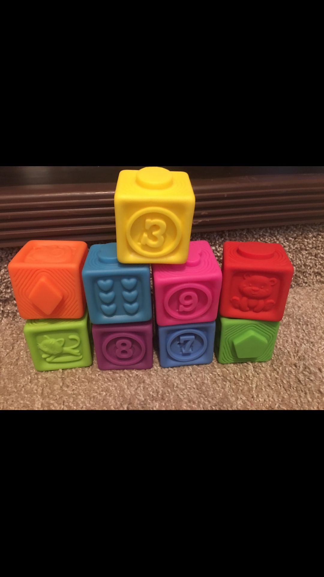Rubber Stackable ABC Blocks