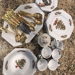 Christmas China Set Of Four
