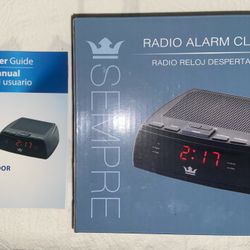 Sempre Clock Radio - 20 Preset Capability & Dual Alarm/snooze/ NEW 