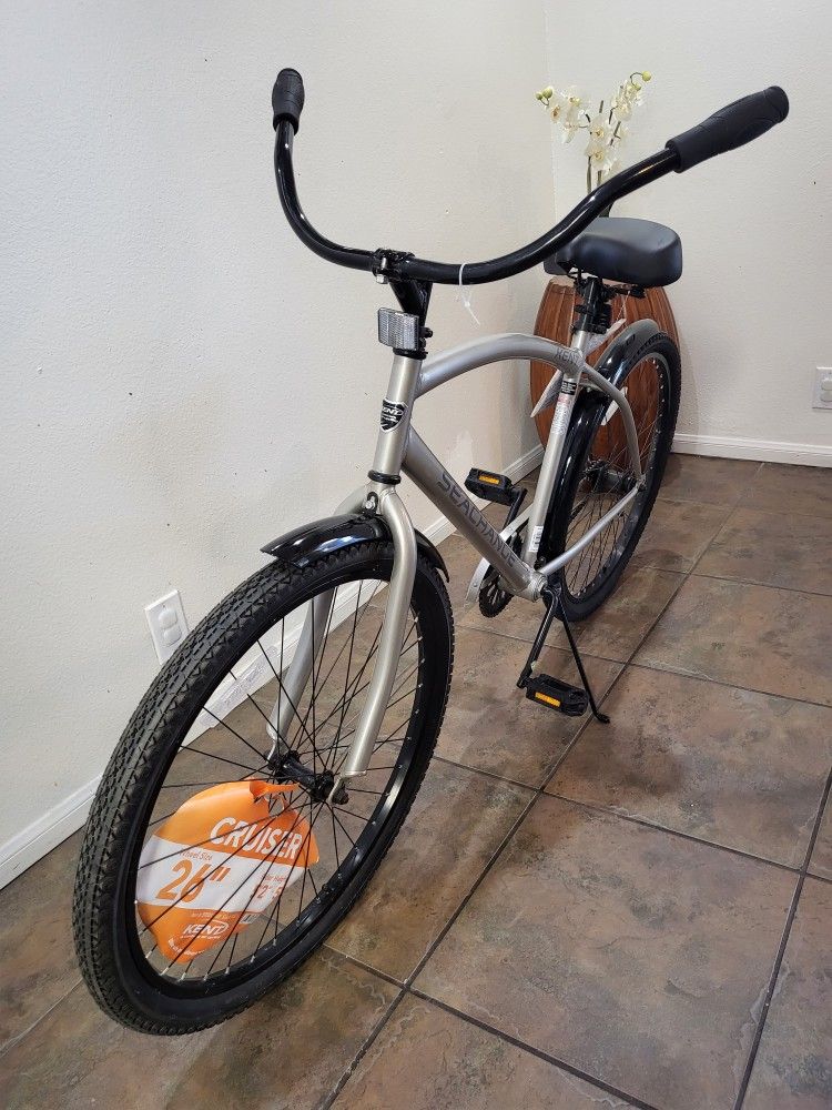 Kent 26 Men's Seachange, Cruiser Bicycle, Silver