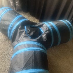 Pet Tunnel  Blue/black Bunnies,cat , Etc