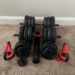 Adjustable Dumbbell Set – 4-in-1 Free Weight System for Home Fitness