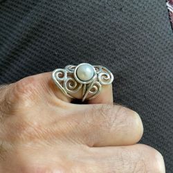 Israel Designer Perl Ring Women 925