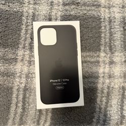 iPhone 12 Pro Apple Black Silicone Phone Case