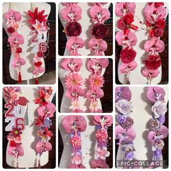 Beautiful Graduation leis, with artificial flowers and jewels