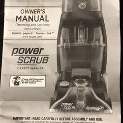 Hoover Power Scrub Carpet Washer (not Vacuum)  ATTACHMENTS ONLY
