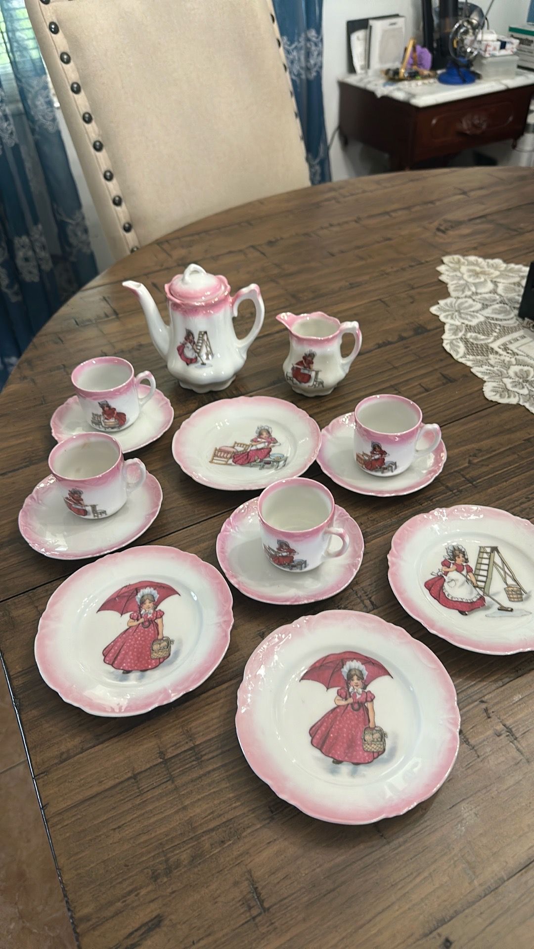 Vintage german porcelain children’s tea set