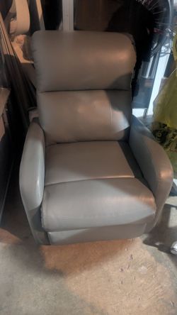 Gray Leather Recliner Chair