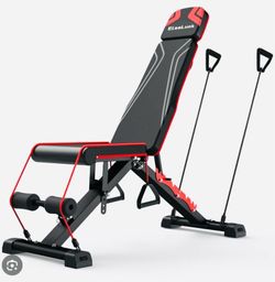 Elseluck Weight Bench, Adjustable Workout Bench for Home Gym, Foldable Strength Training Bench Press