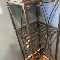Wine Bottle And Glasses Rack 