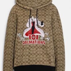 Disney X Coach Signature Logo 101 Dalmatians Oversized Hoodie NEW M, fit L