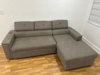 L shape bed sofa