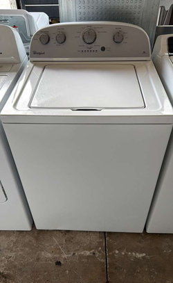 Whirlpool Top Load Washer – Agitator, White, Clean
