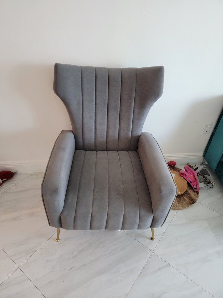 Modern Gray Accent Chair