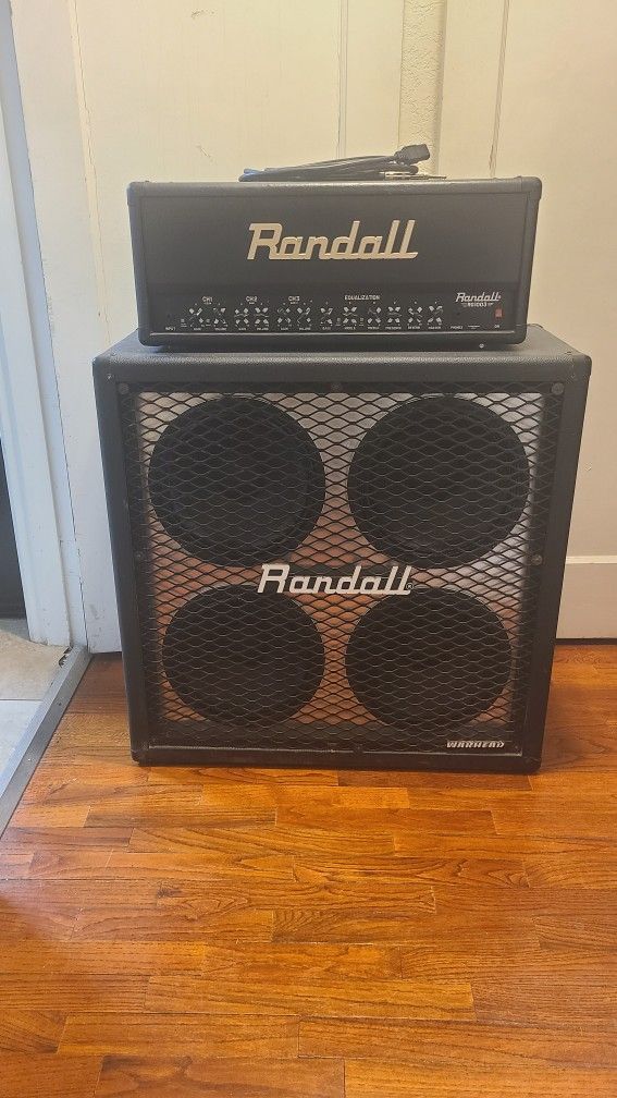 Randall RG1003 Guitar Head And Randall Cabinet With New Celestion 12" 70/80 Speakers