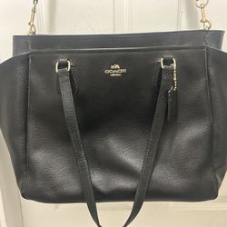 Coach Leather Diaper Bag