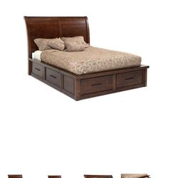 King Mattress And King Bed Set With 6 Big Drawers 