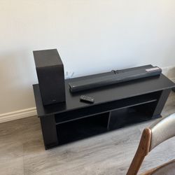 LG Sound Bar And Subwoofer + TV Stand