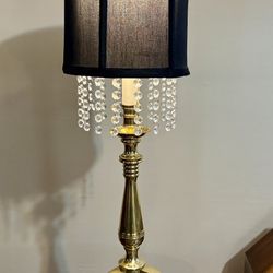 Tall Vintage Brass Table Lamp 